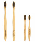 BambuVibe Family Oral Care Pack | 2 Adult & 2 Kids Bamboo Toothbrushes