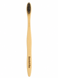 BambooVibe Adult Bamboo Toothbrush – S Curve Handle with Charcoal Infused Soft Bristles