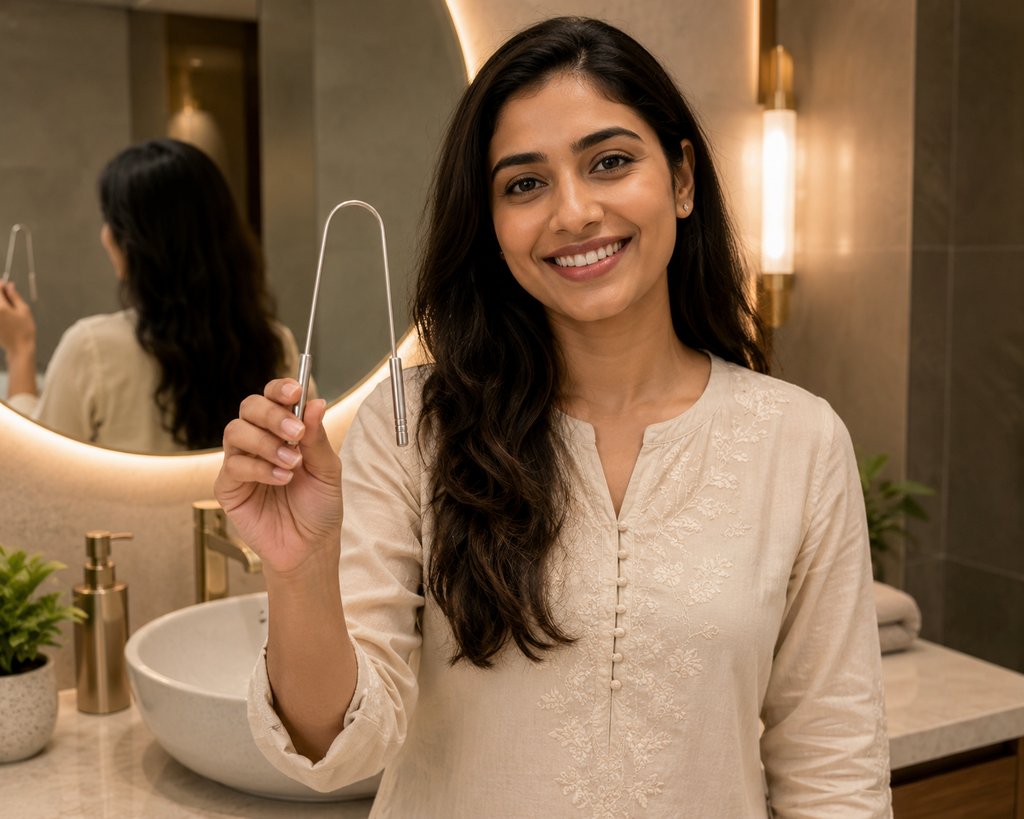 BambuVibe Stainless Steel Tongue Cleaner – Fresh Breath Essential
