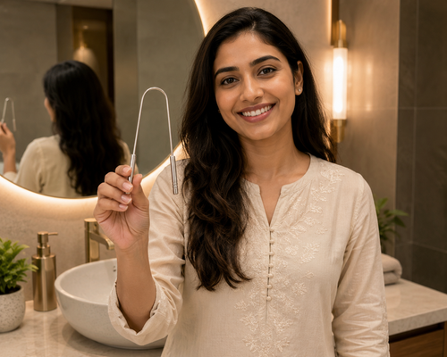 BambuVibe Stainless Steel Tongue Cleaner – Fresh Breath Essential